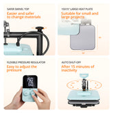 HTVRONT Manual Heat Press Machine 38 × 38 cm, 220–240V