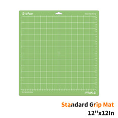 Green grid-patterned standard grip mat with brand name on a white background