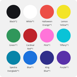 Color swatches with labels on a light gray background