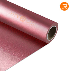 Roll of pink vinyl wrap with a brand logo on a white background